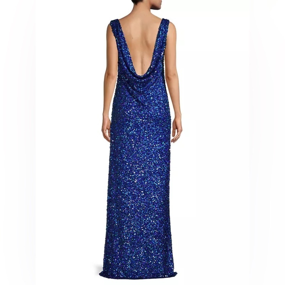 Sachin & Babi MARIAH GOWN NWT COWL BACK - in Blue - Picture 2 of 7